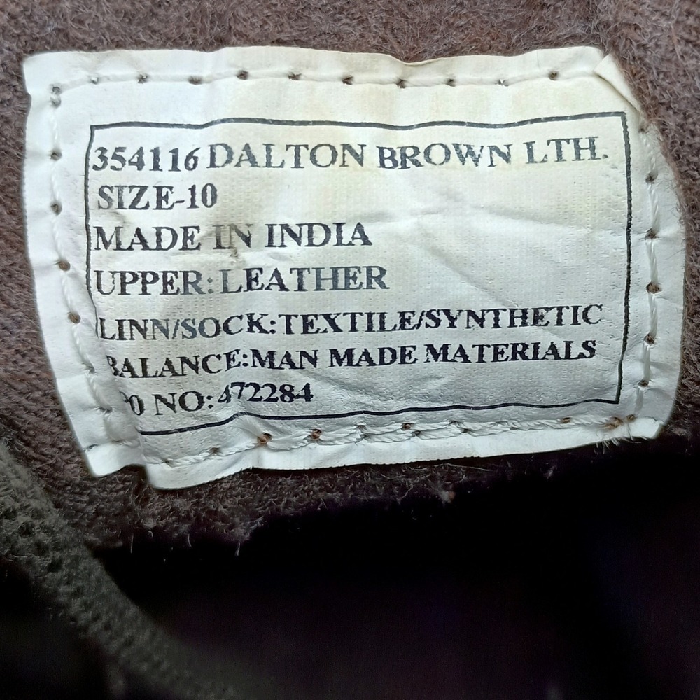 Franco Fortini Dalton Brown Leather Combat Boots Mens 10 Cap Toe‎ Side Zip - Picture 7 of 9